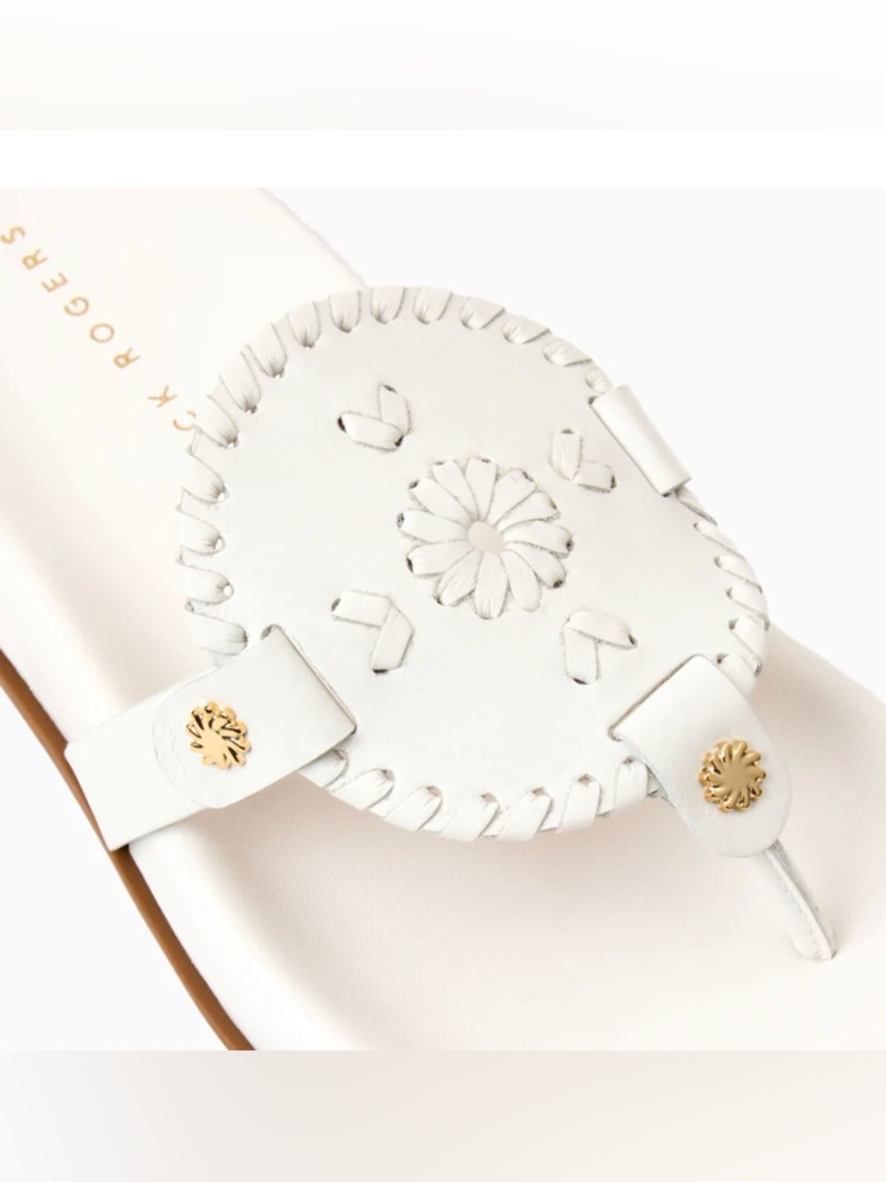 JACK ROGERS Collins Leather Sandals | Sz. 9M | White | NWB - Picture 6 of 9